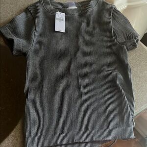 Old Navy Seamless Gray Ribbed Women's Top